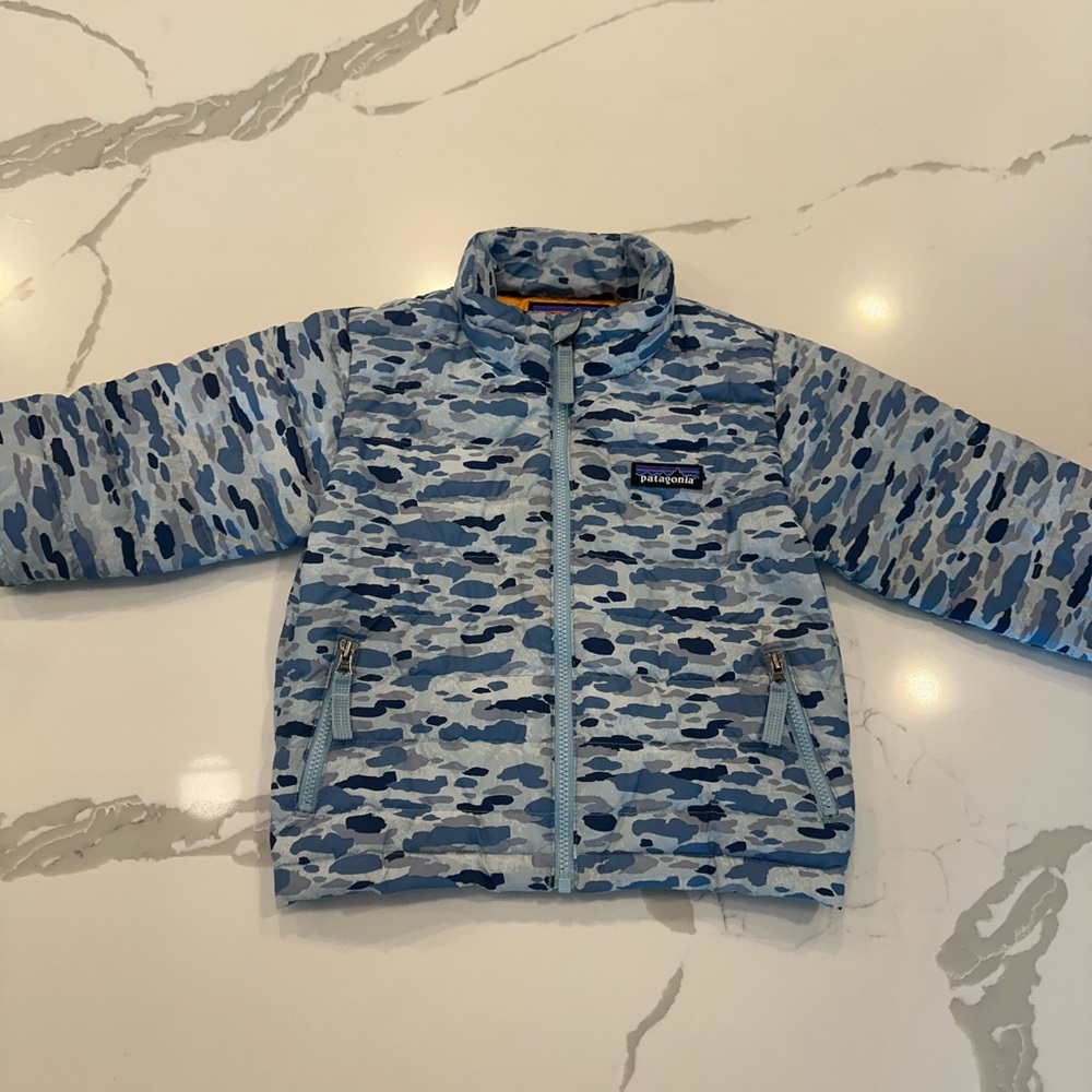 Patagonia Blue and Yellow Camouflage Jacket